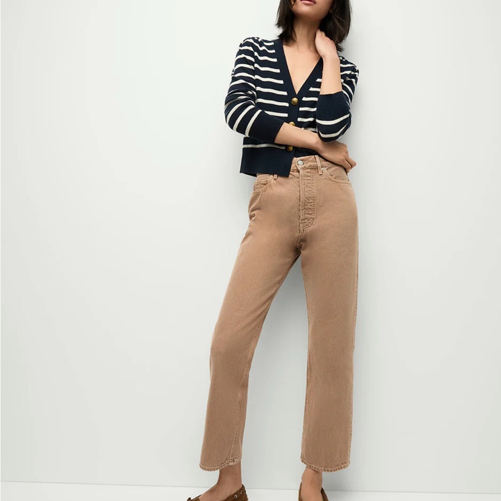 Veronica Beard Straight Leg Tan Jeans size 27